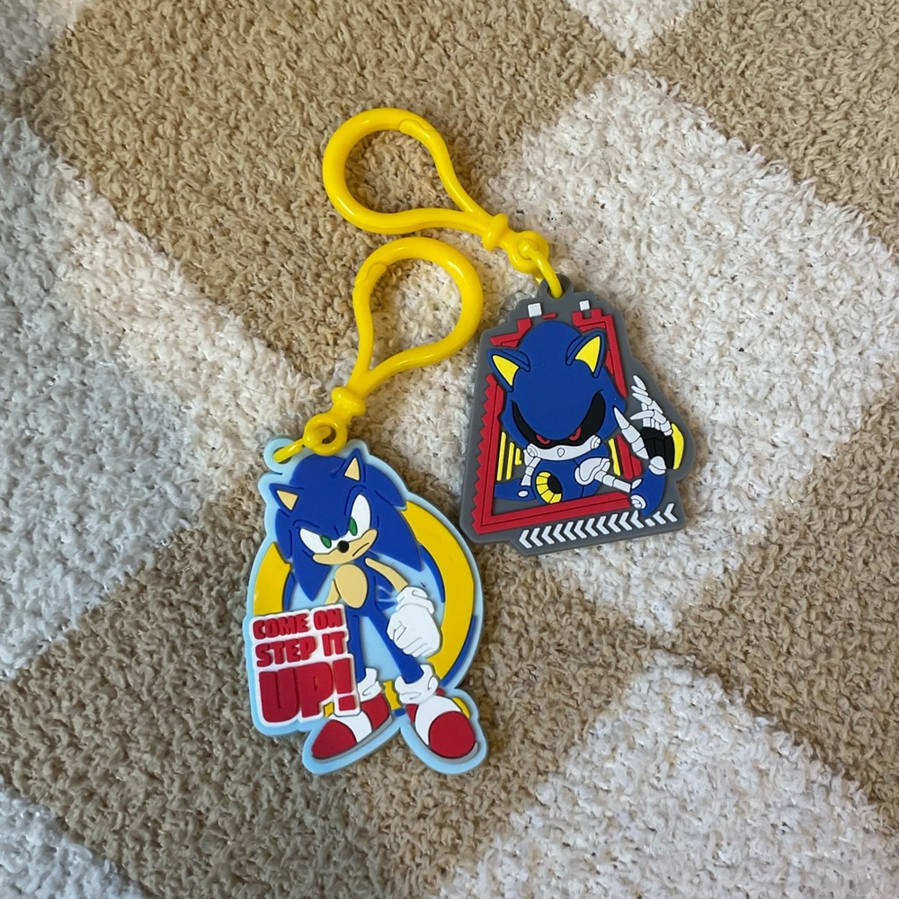 Sonic the Hedgehog rubber keychains